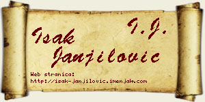 Isak Janjilović vizit kartica